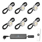 Set van 6-Ledspots kleur Aluminium AB - Warmwit