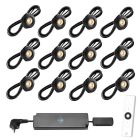 Set van 12-Ledspots kleur zwart AB - Warmwit