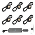 Set van 6-Ledspots kleur zwart AB - Warmwit
