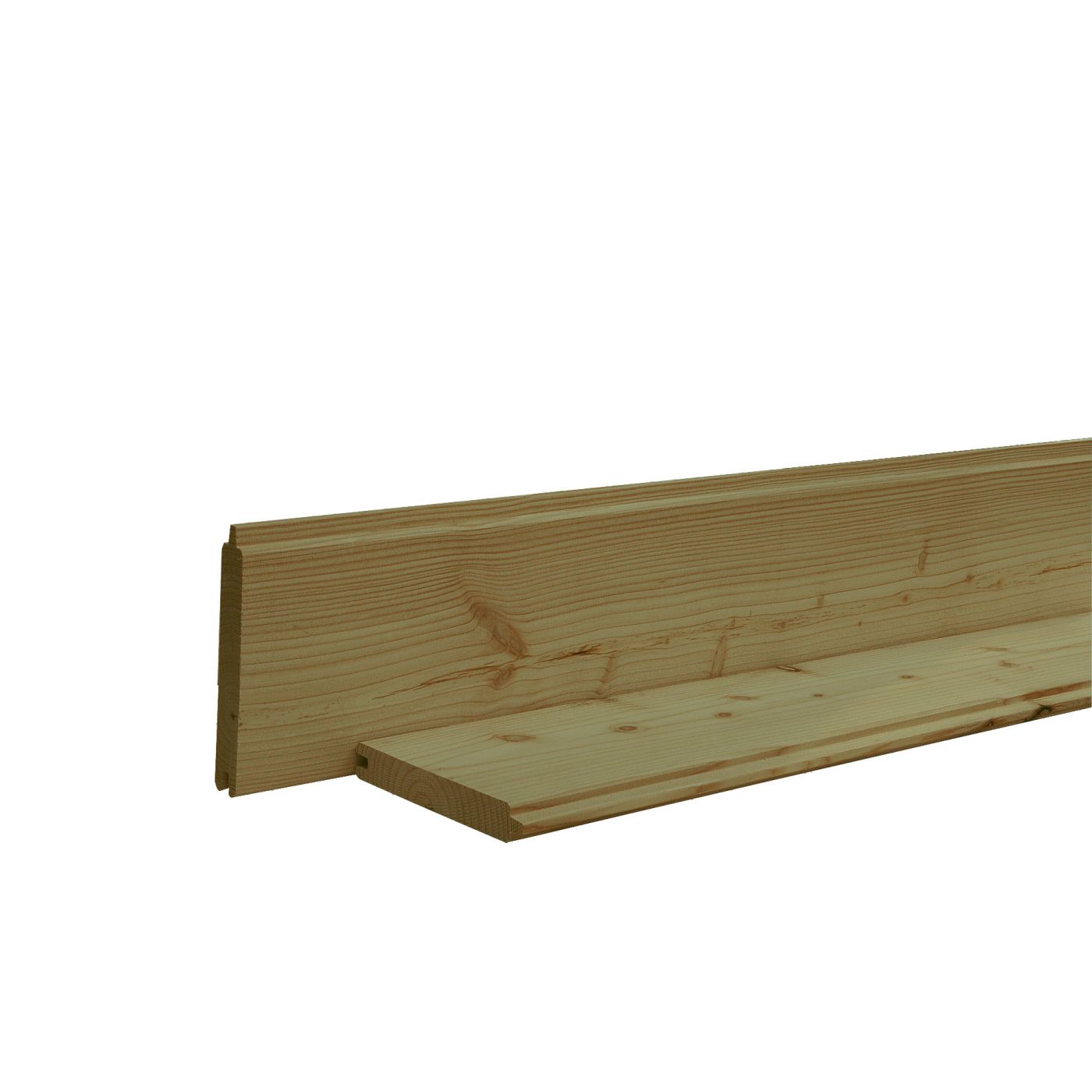 Douglas geschaafd blokhutprofiel 2,8 x 19,5 x 300 cm, groen geïmpregneerd