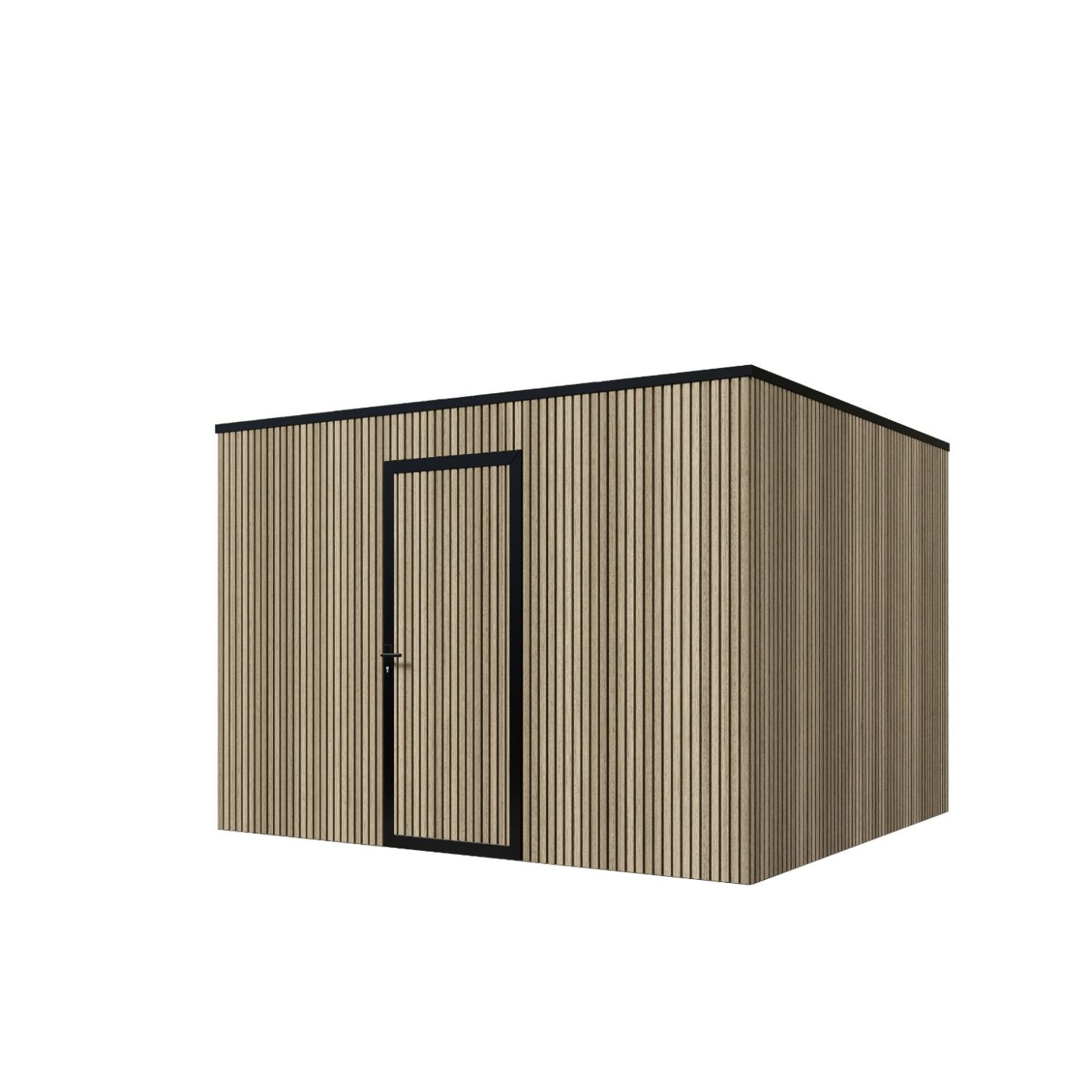 Composiet schuur 350cm x 350cm Rhombus Oak