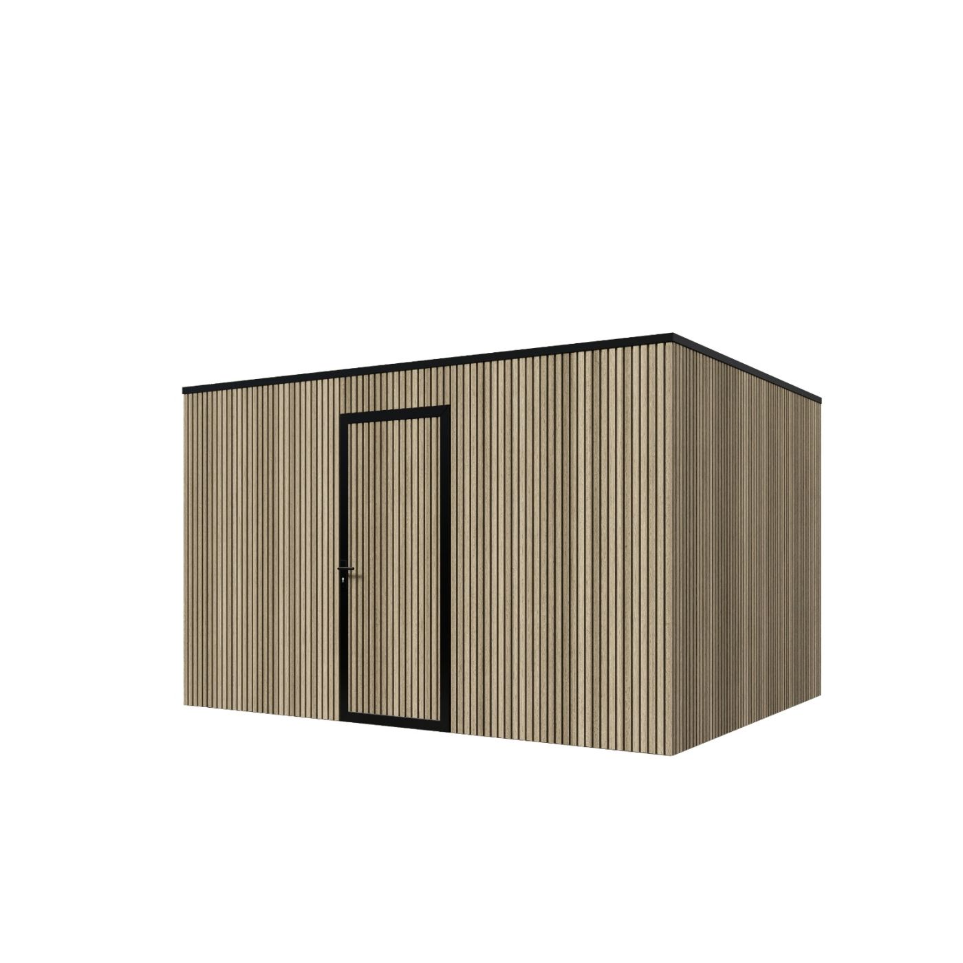 Composiet schuur 400cm x 300cm Rhombus Oak