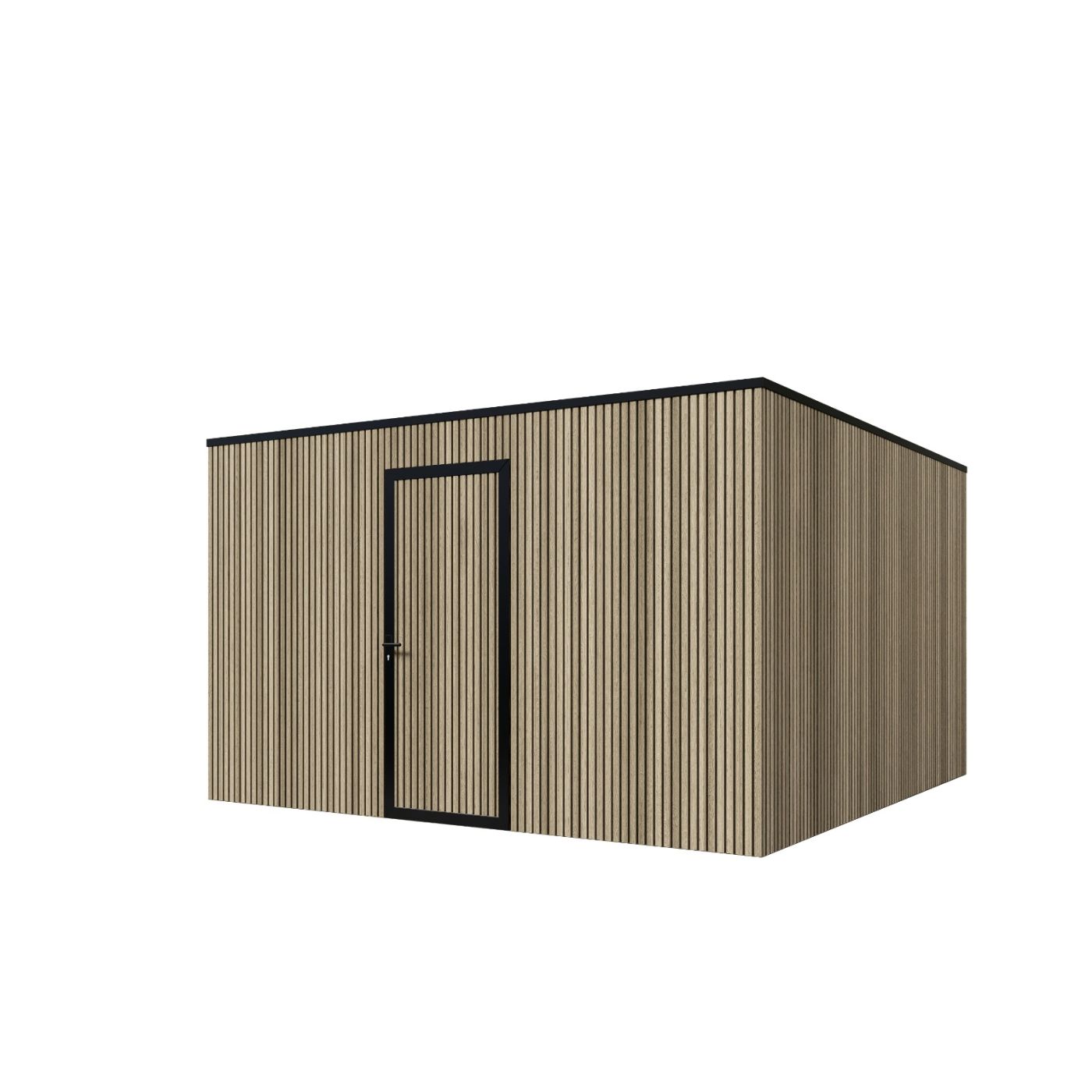 Composiet schuur 400cm x 400cm Rhombus Oak