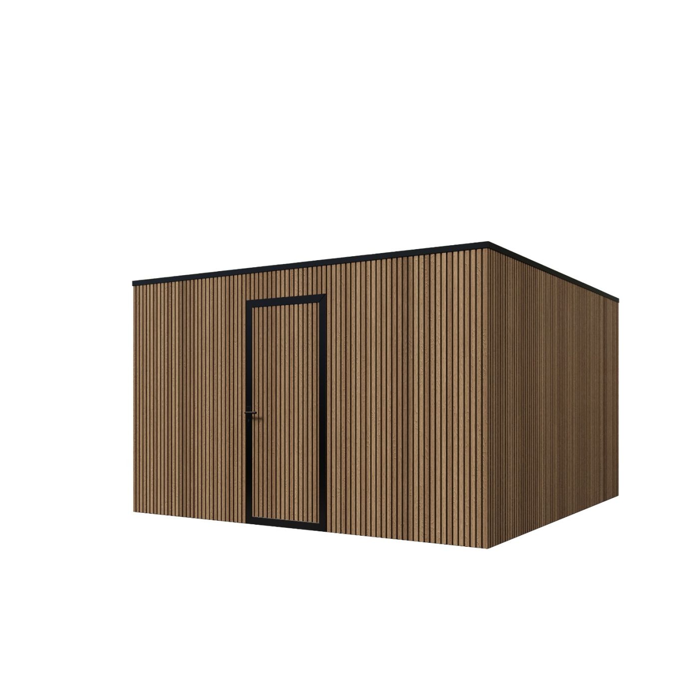 Composiet schuur 400cm x 400cm Rhombus Teak