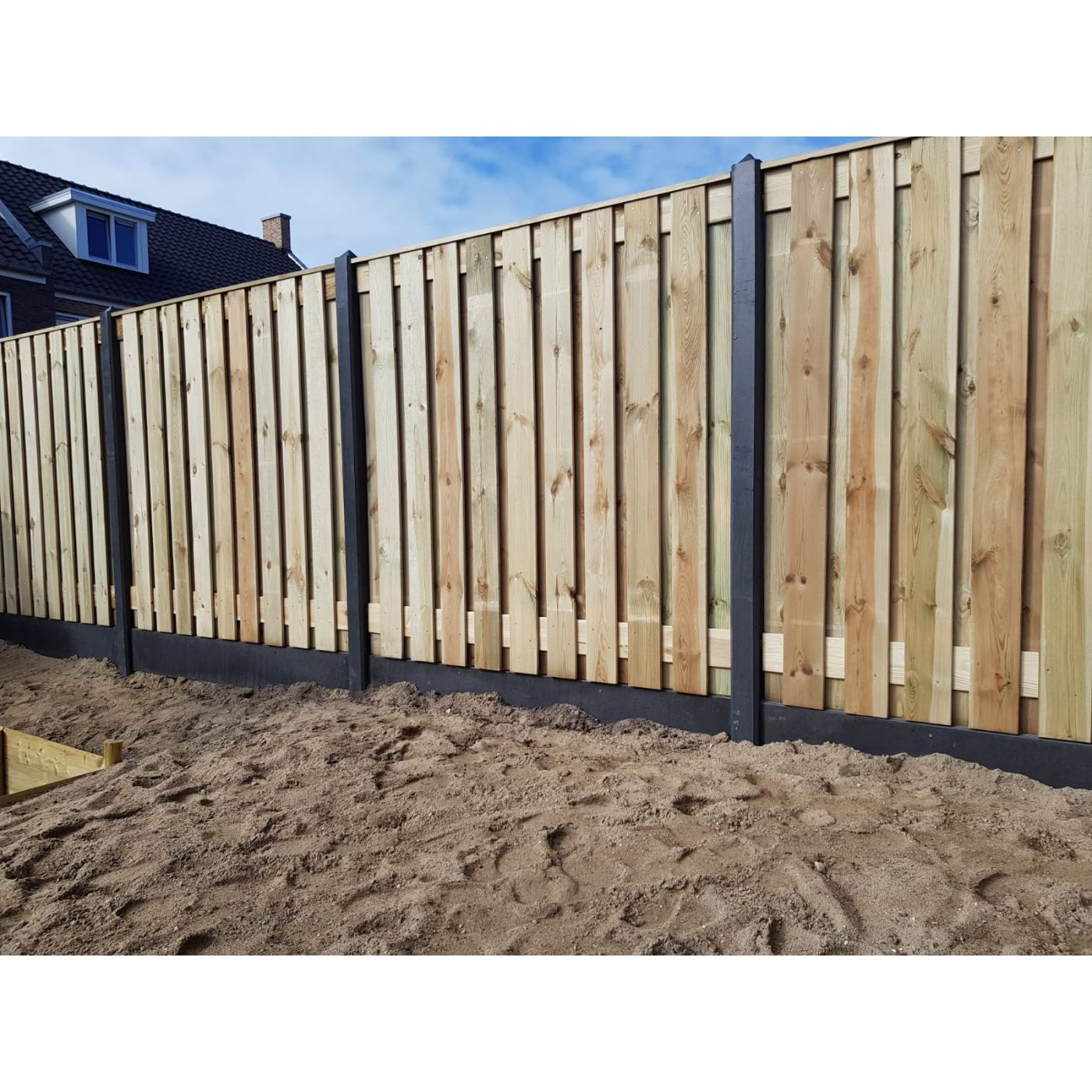 Grenen schutting scherm 21 planks