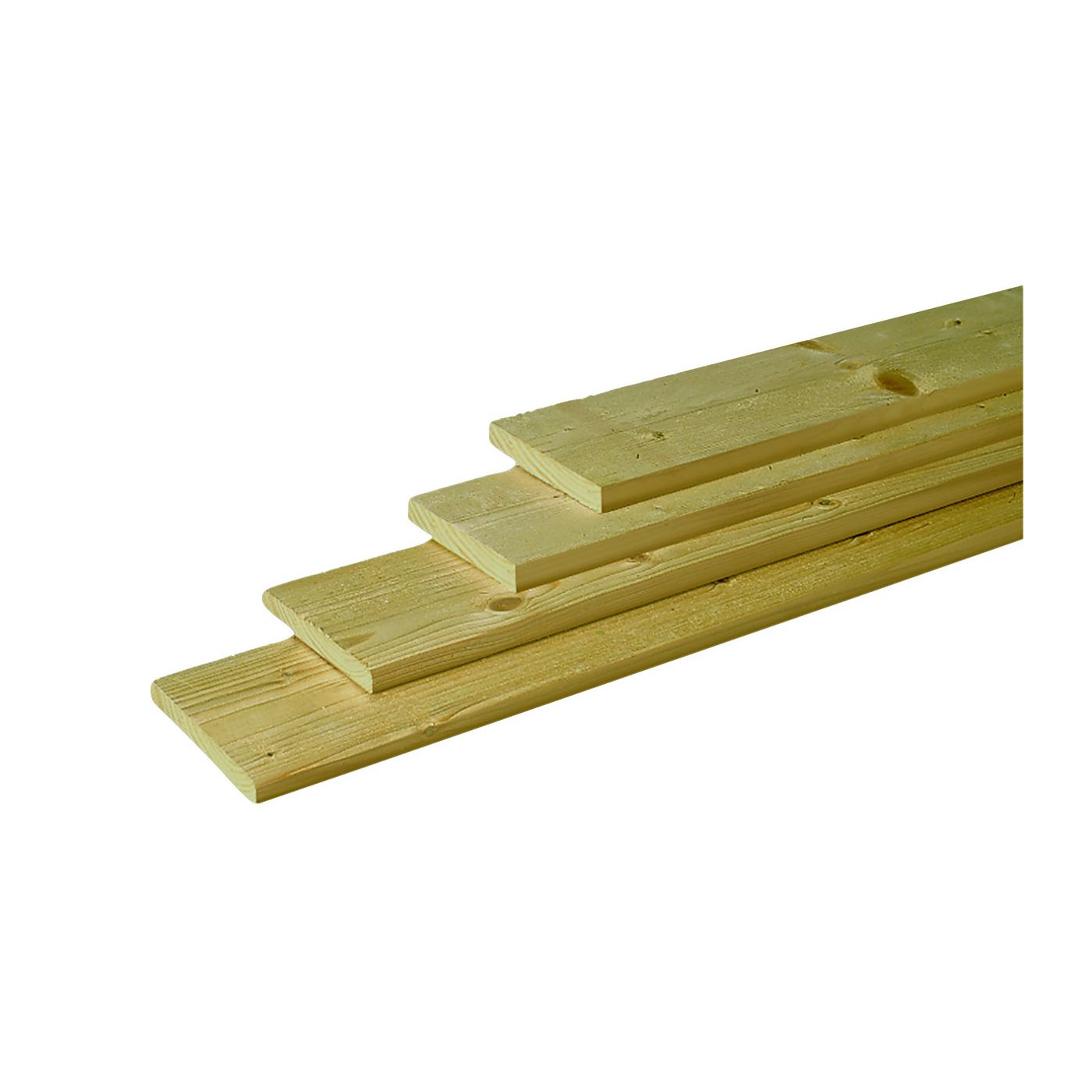 Midden-Europees vuren geschaafde plank 1,8 x 14,5 x 179,5 cm, groen geïmpregneerd