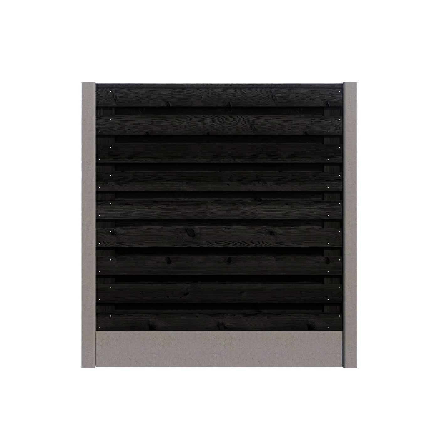 Hout/Beton schutting pakket Grenen Zwart 23 planks