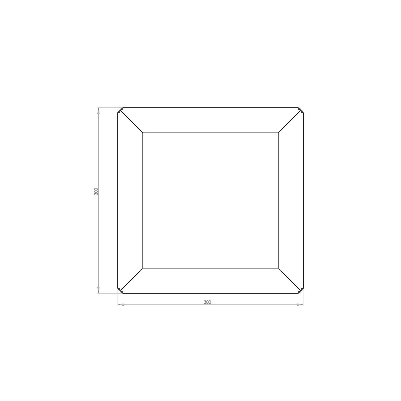 Cortenstaal plantenbak Miami 30 x 30 cm