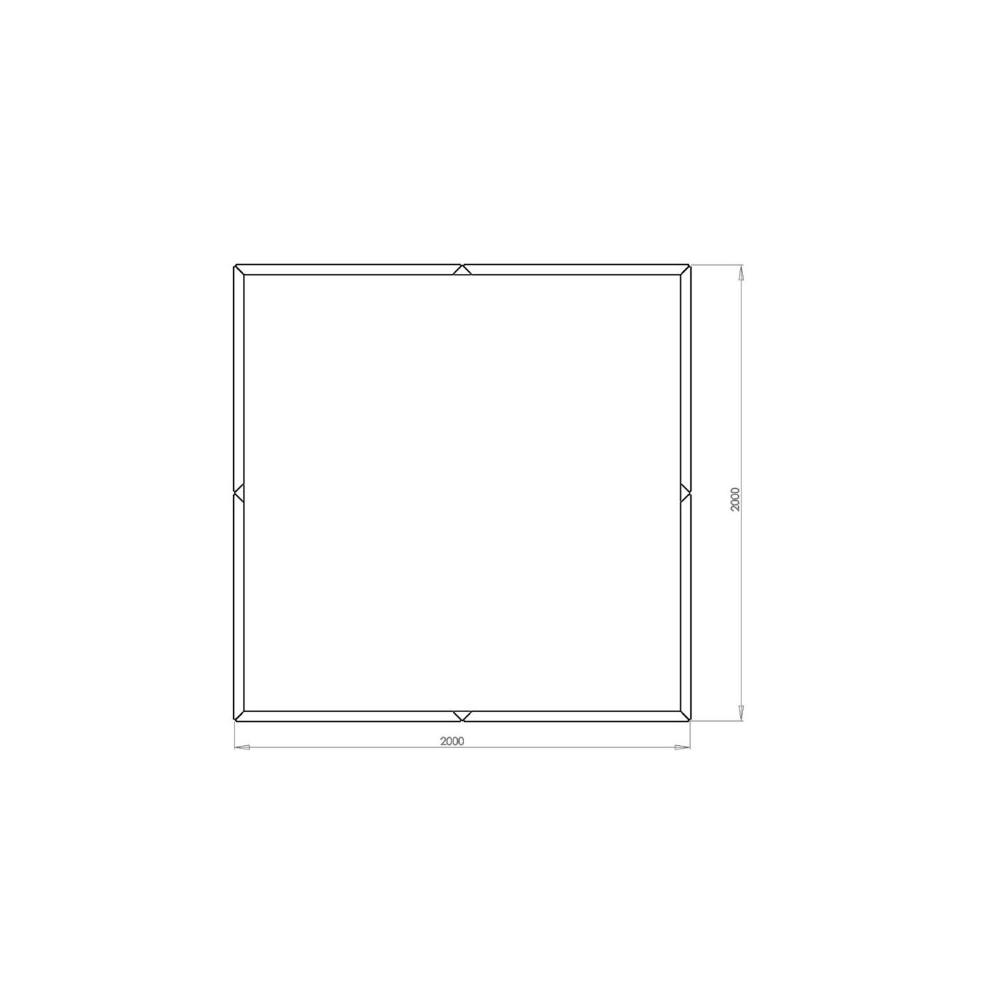 Cortenstaal plantenbak Miami xxl 200 x 200 cm