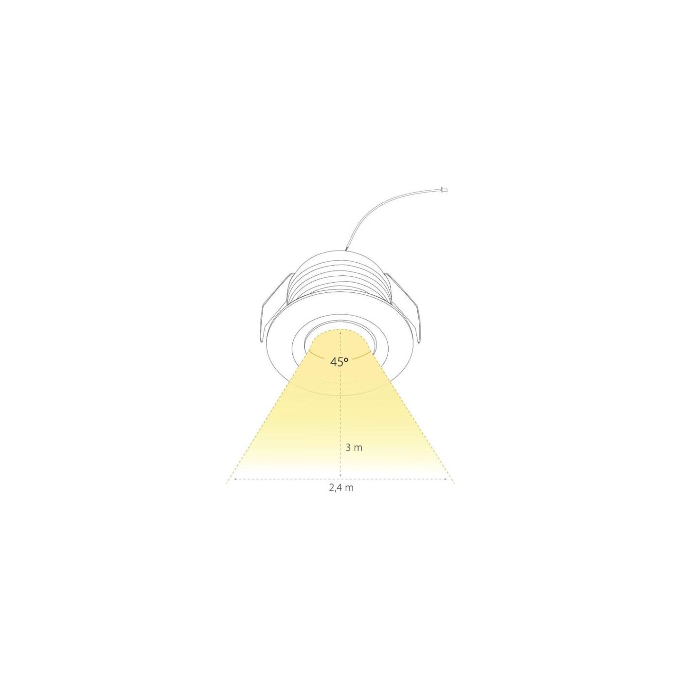 Set van 12-Ledspots kleur Aluminium AB - Warmwit