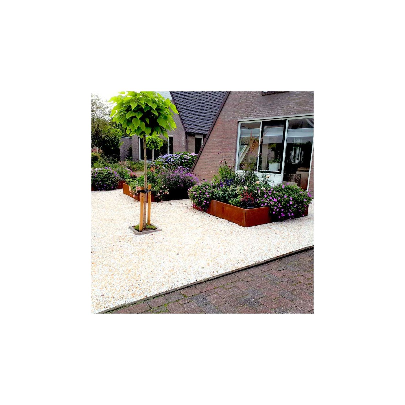 Cortenstaal plantenbak Miami xxl 200 x 200 cm