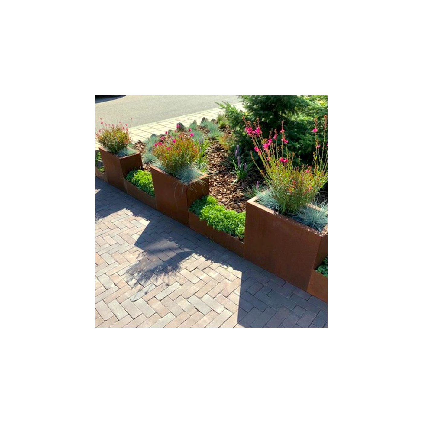 Cortenstaal plantenbak Texas 30 x 60 cm