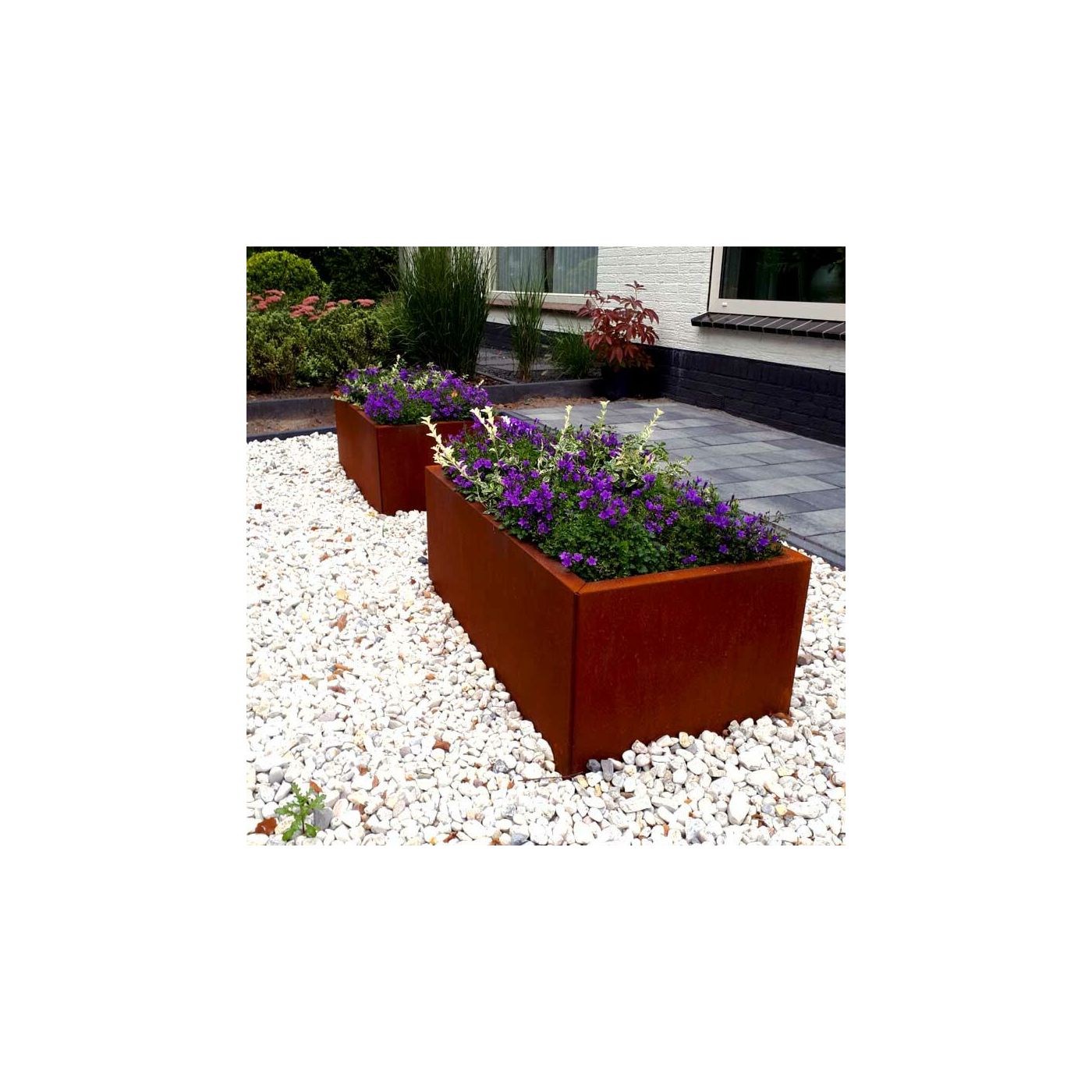 Cortenstaal plantenbak Texas 50 x 100 cm