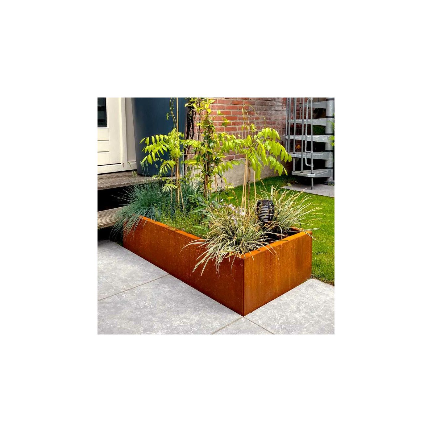Cortenstaal plantenbak Texas 60 x 120 cm