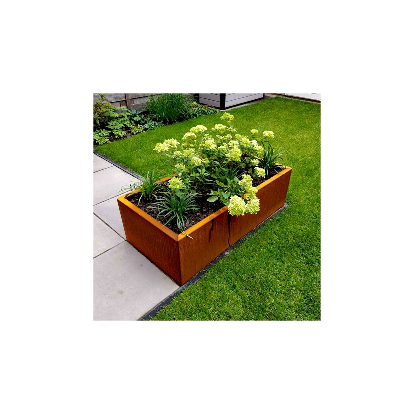 Cortenstaal plantenbak Texas 60 x 120 cm