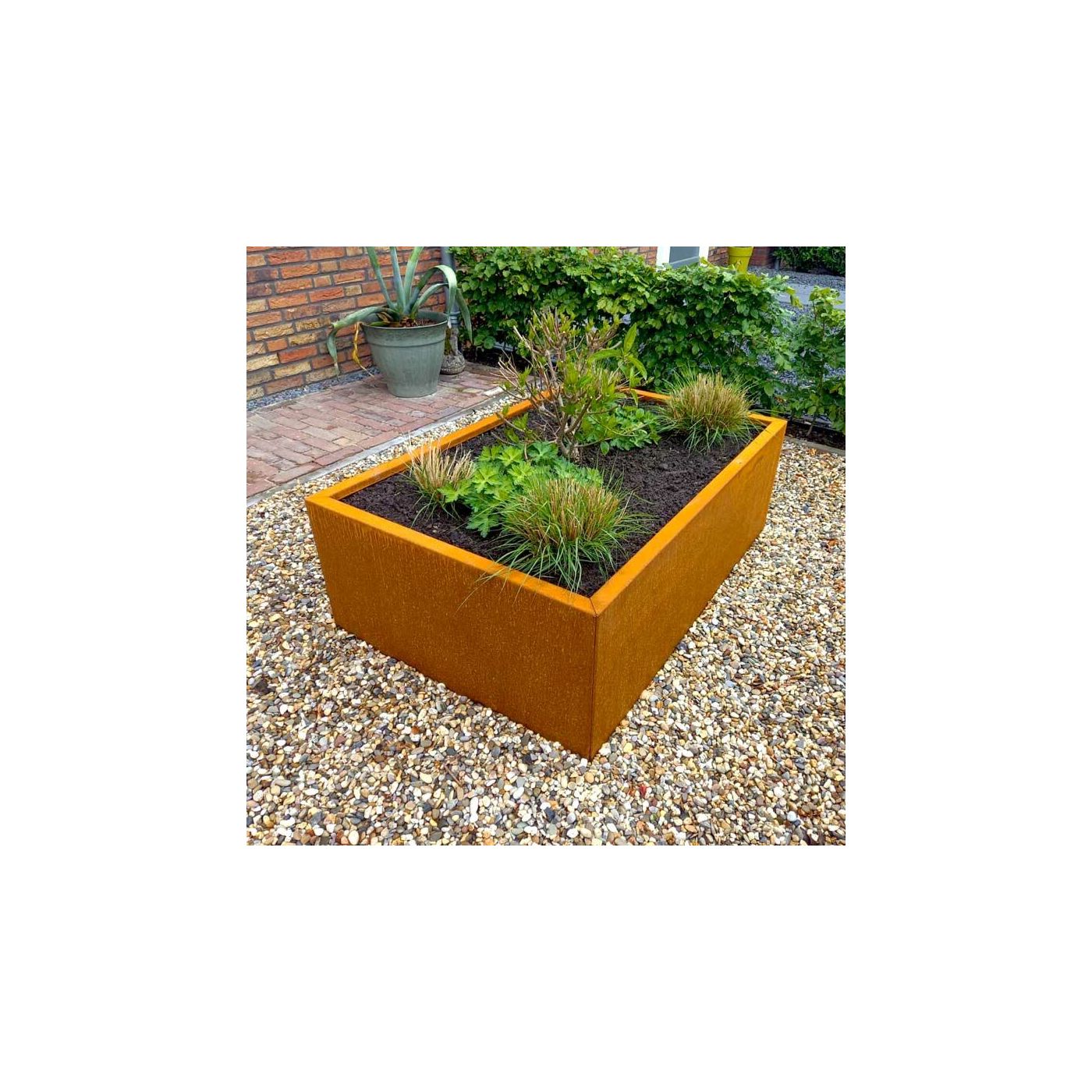 Cortenstaal plantenbak Texas 80 x 120 cm