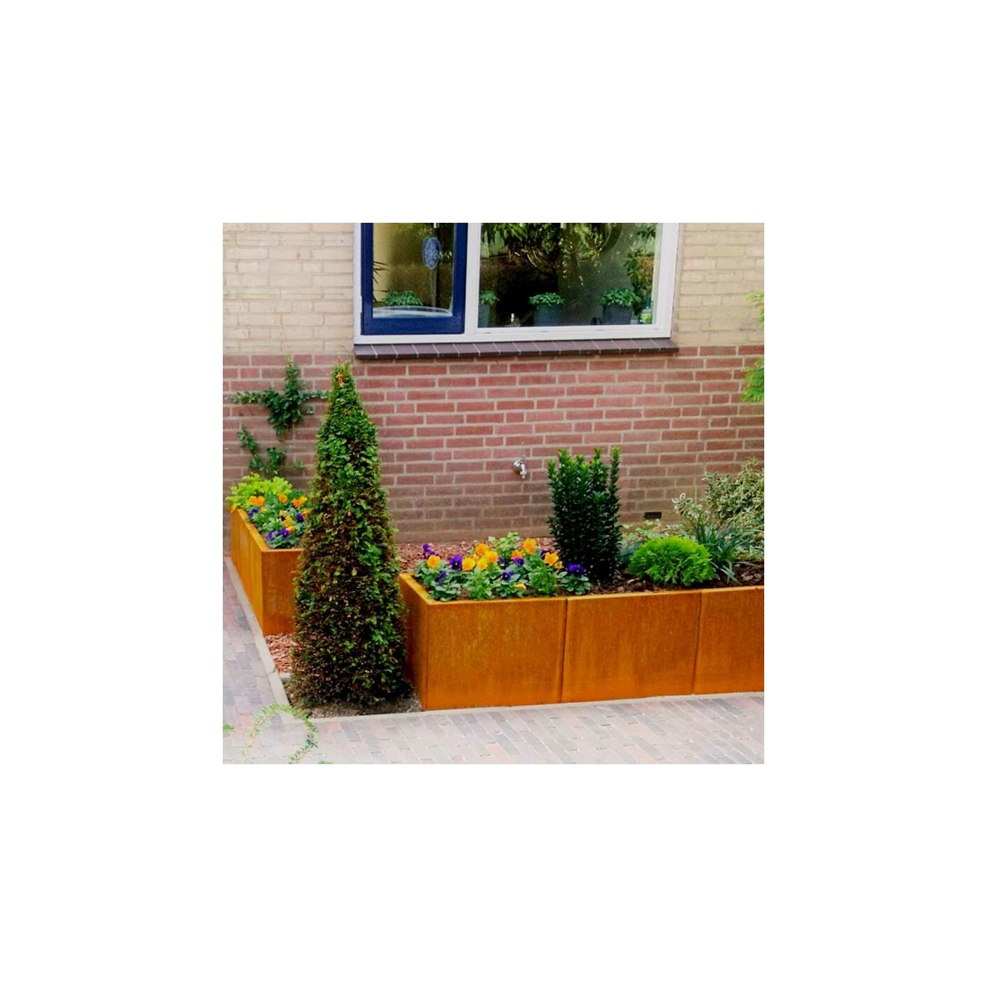 Cortenstaal plantenbak Texas xxl 150 x 50 cm