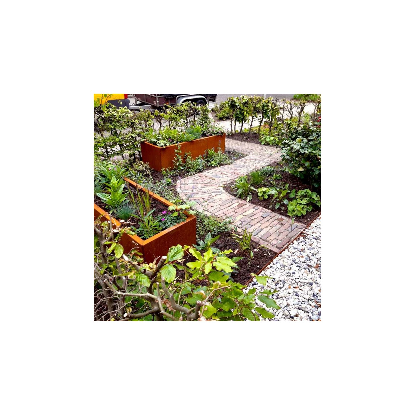 Cortenstaal plantenbak Texas xxl 150 x 50 cm