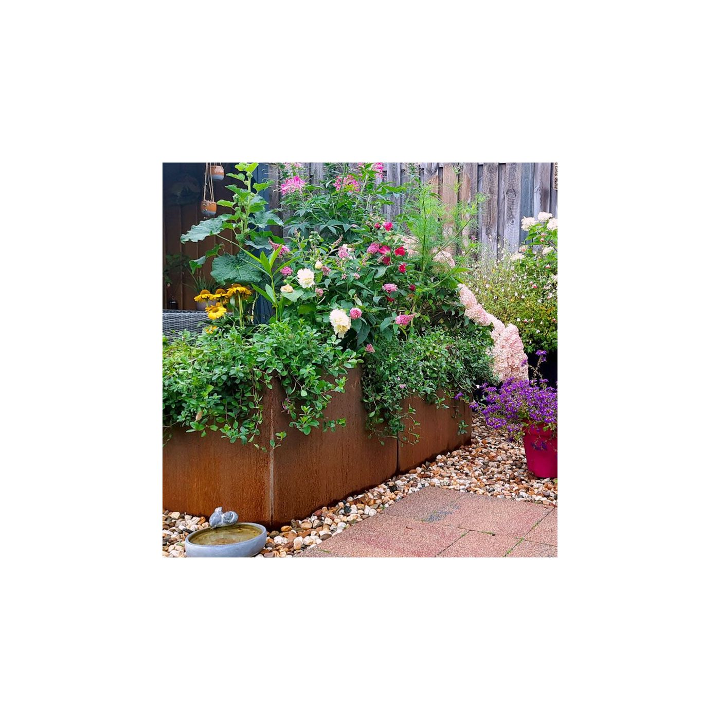 Cortenstaal plantenbak Texas xxl 160 x 80 cm