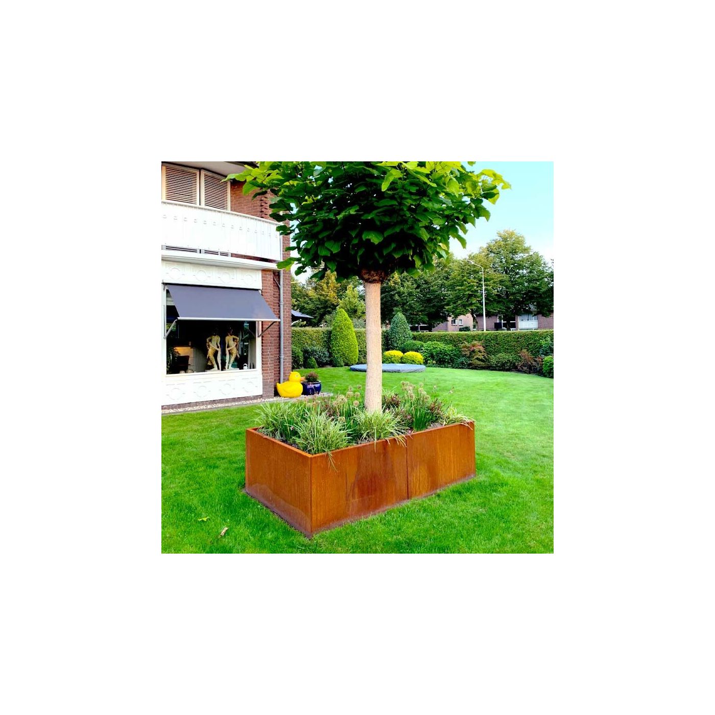 Cortenstaal plantenbak Texas xxl 200 x 120 cm