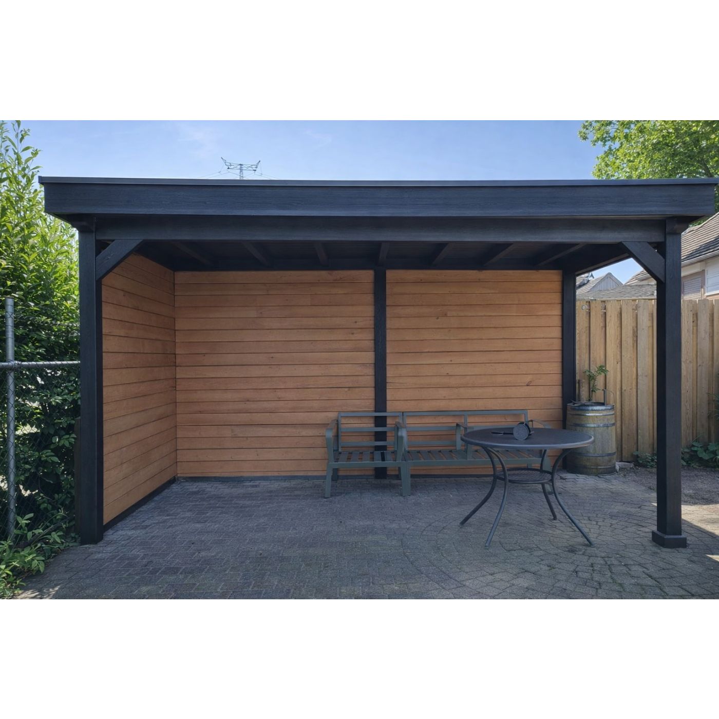 Overkapping Woodline 860cm x 380cm
