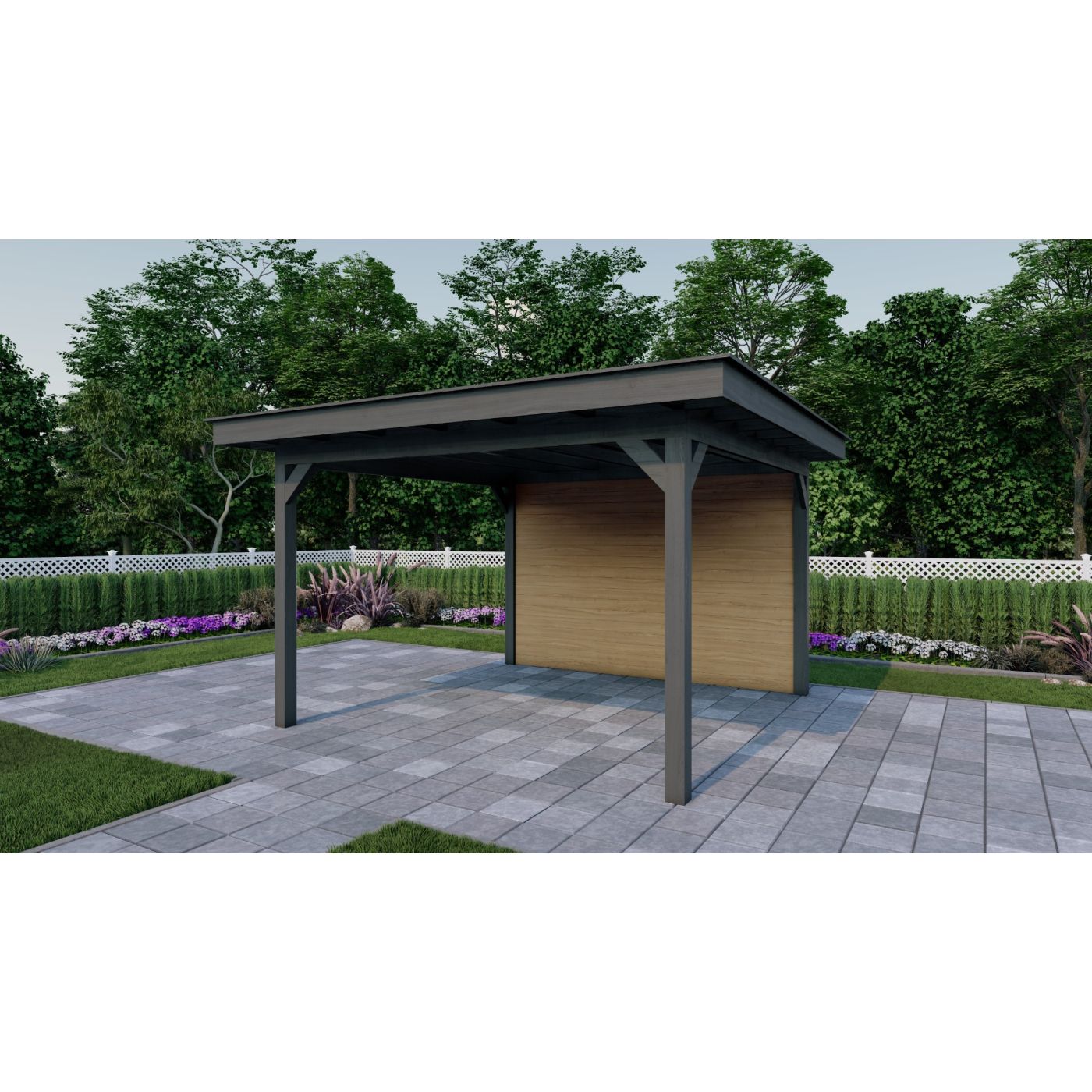 Overkapping Woodline 410cm x 380cm
