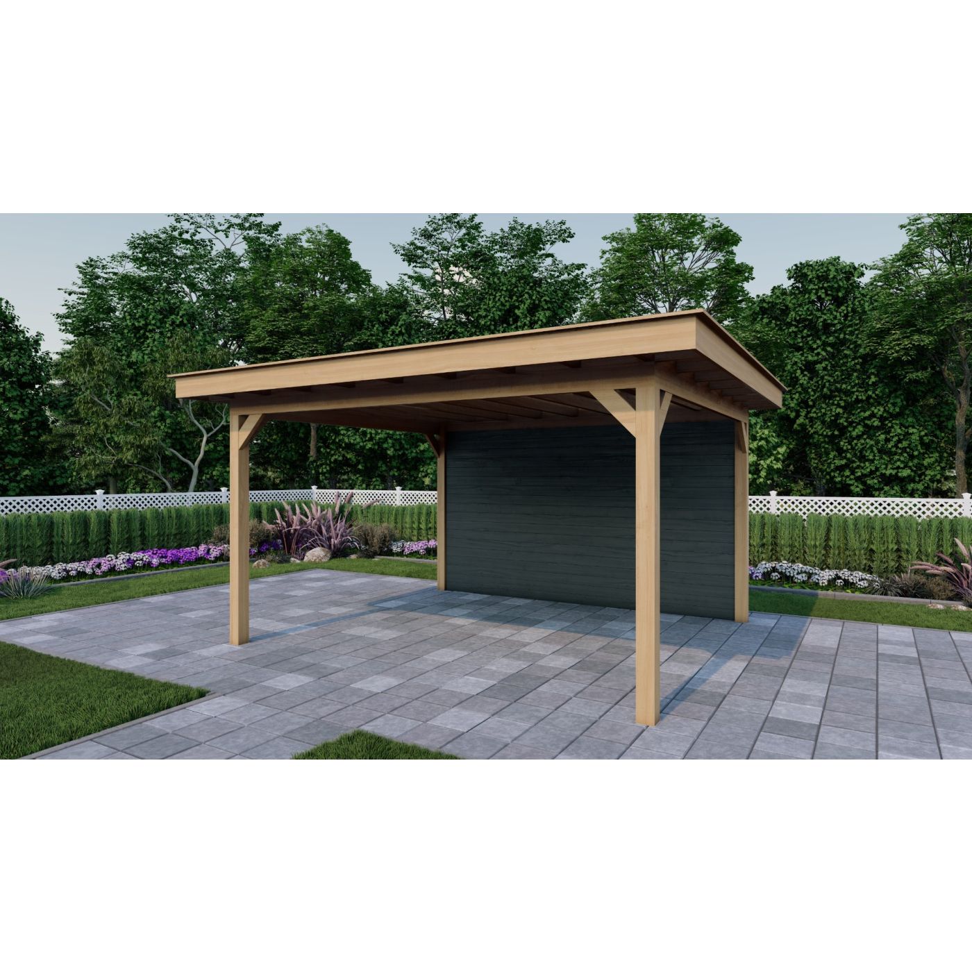 Overkapping Woodline 460cm x 330cm
