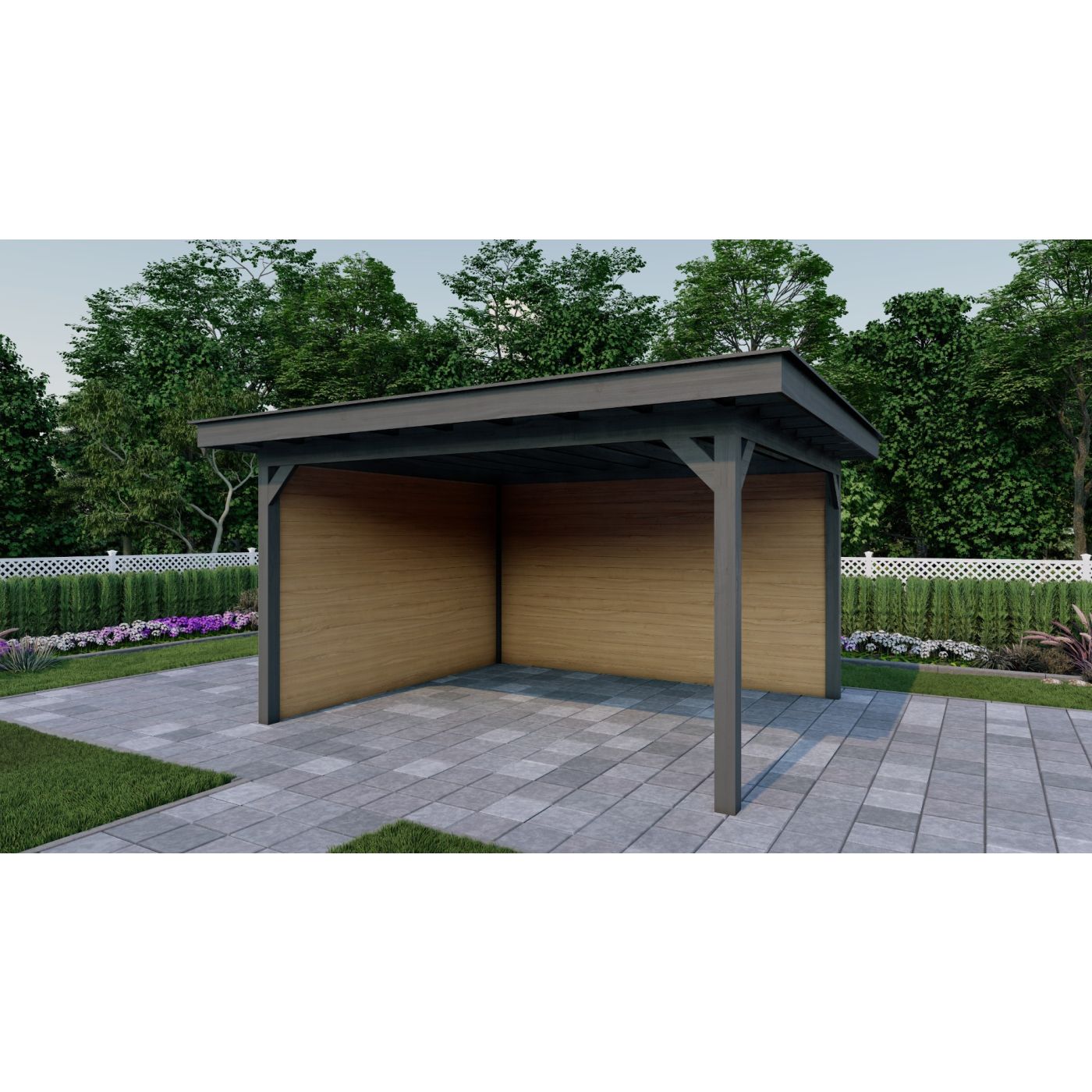 Overkapping Woodline 460cm x 380cm
