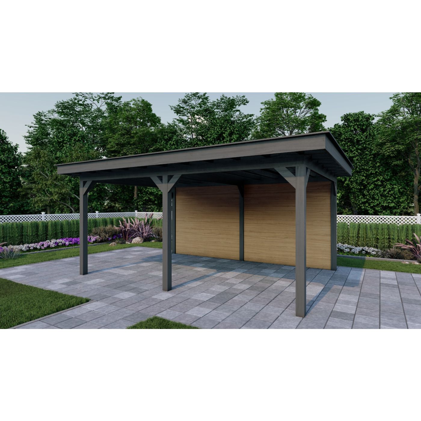 Overkapping Woodline 560cm x 380cm