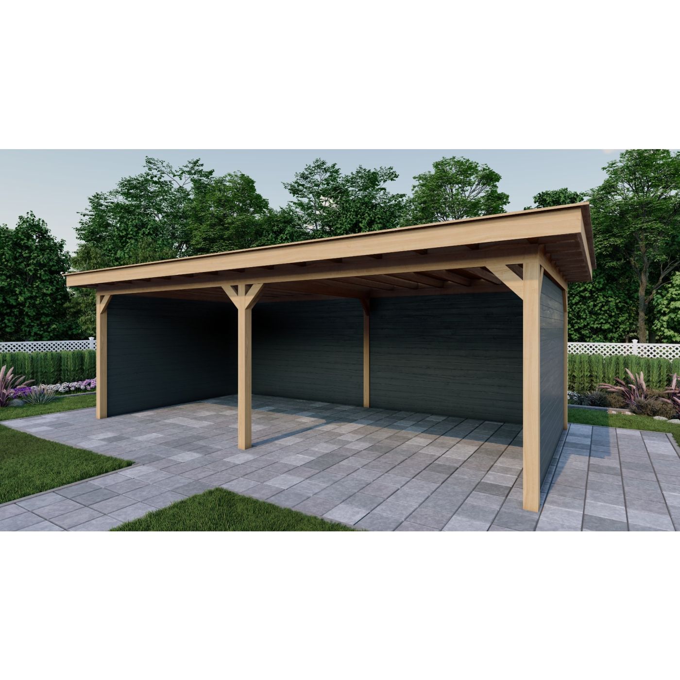Overkapping Woodline 760cm x 330cm