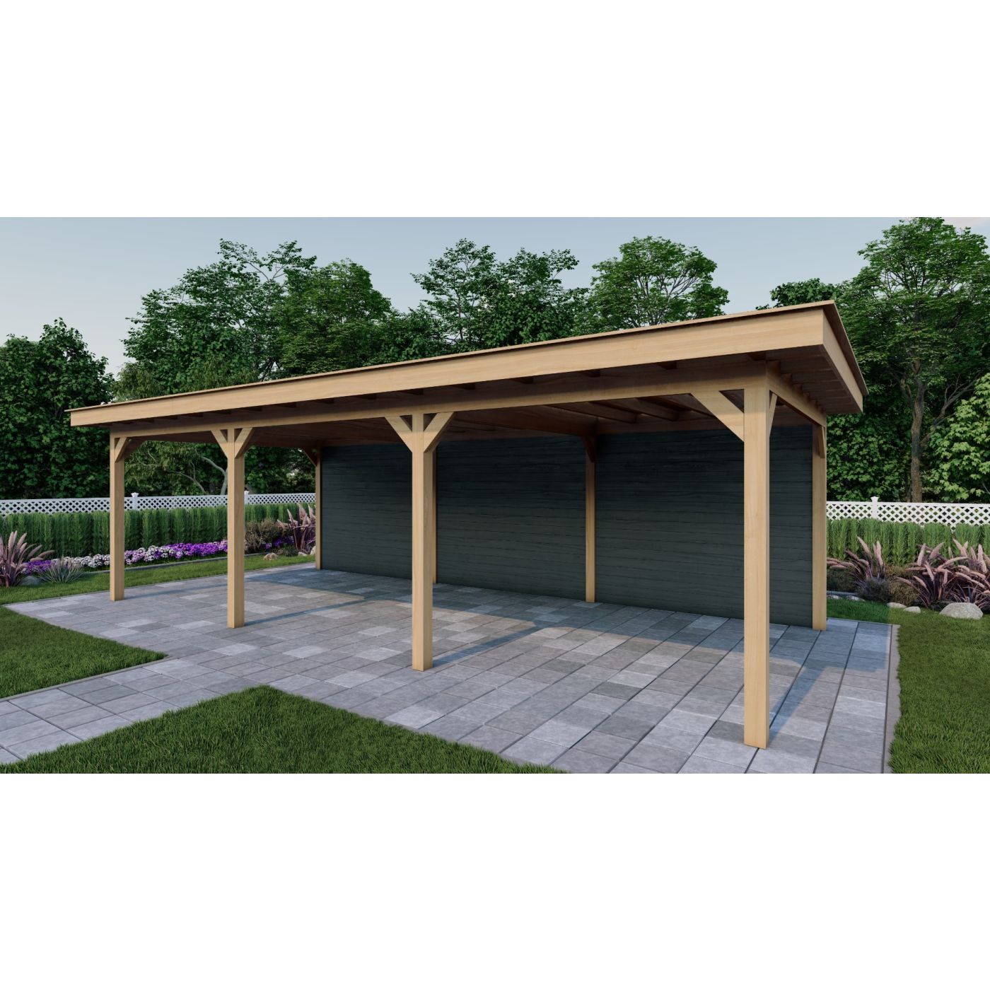 Overkapping Woodline 860cm x 380cm