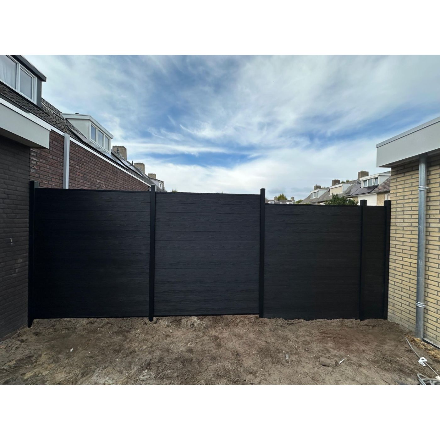Terrafence Composiet schutting pakket Nordic Black Houtnerf