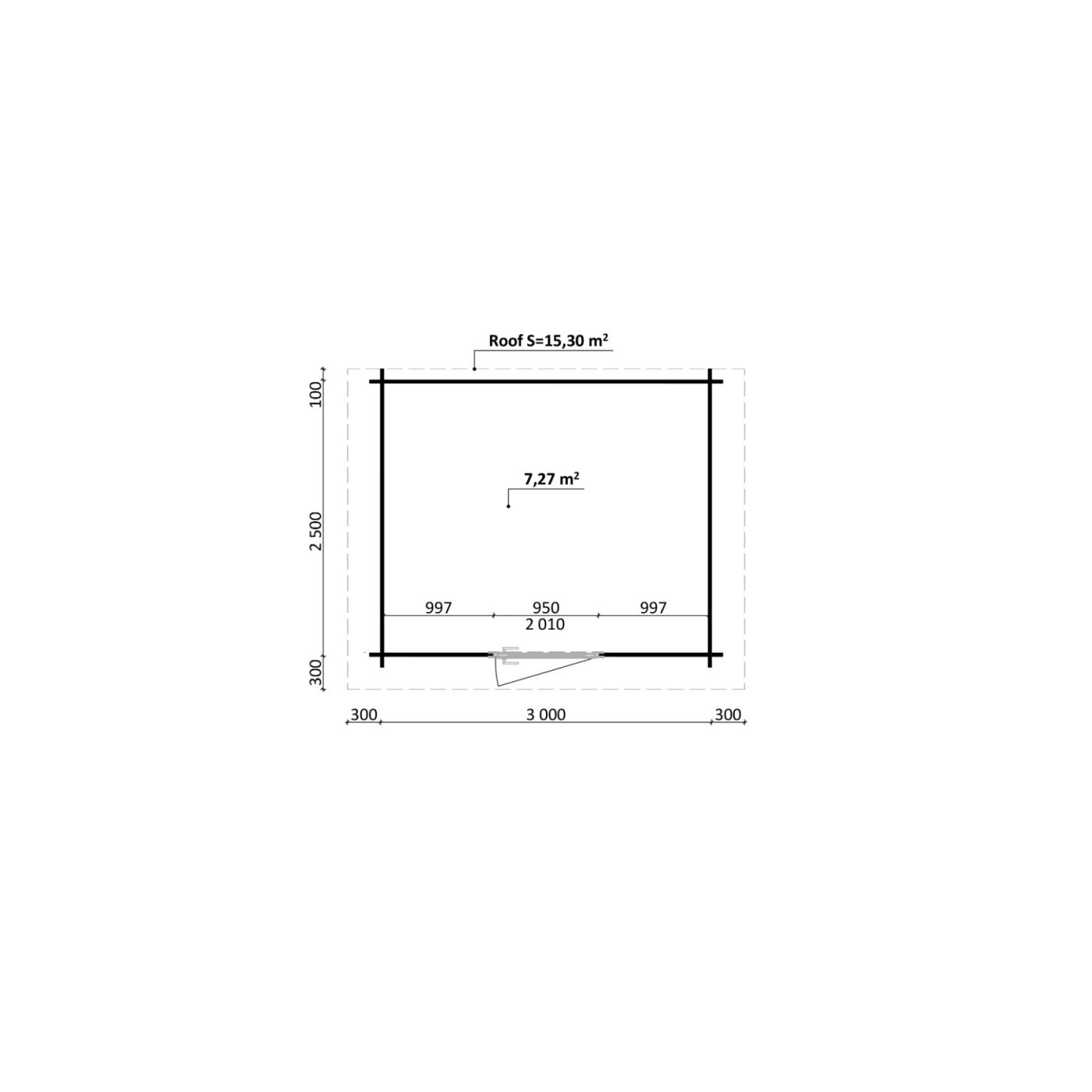 Schuur Greenline 360cm x 290cm