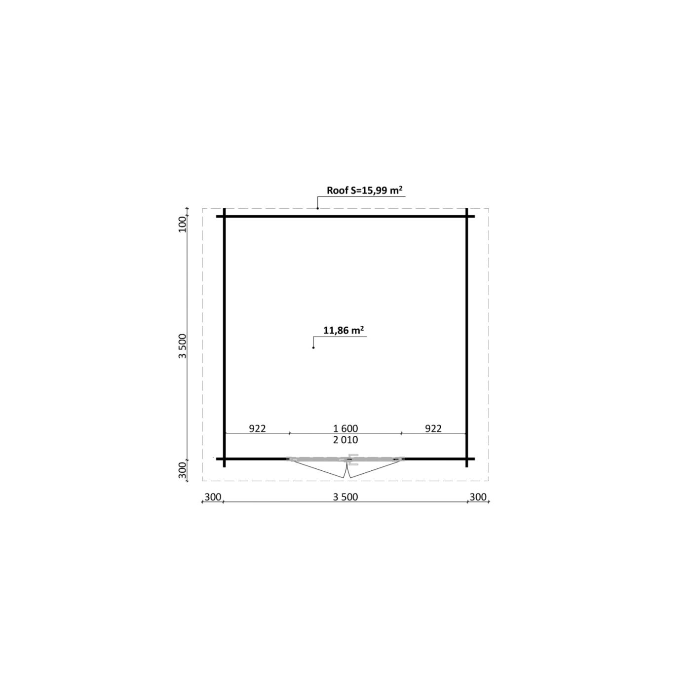 Schuur Greenline 410cm x 390cm