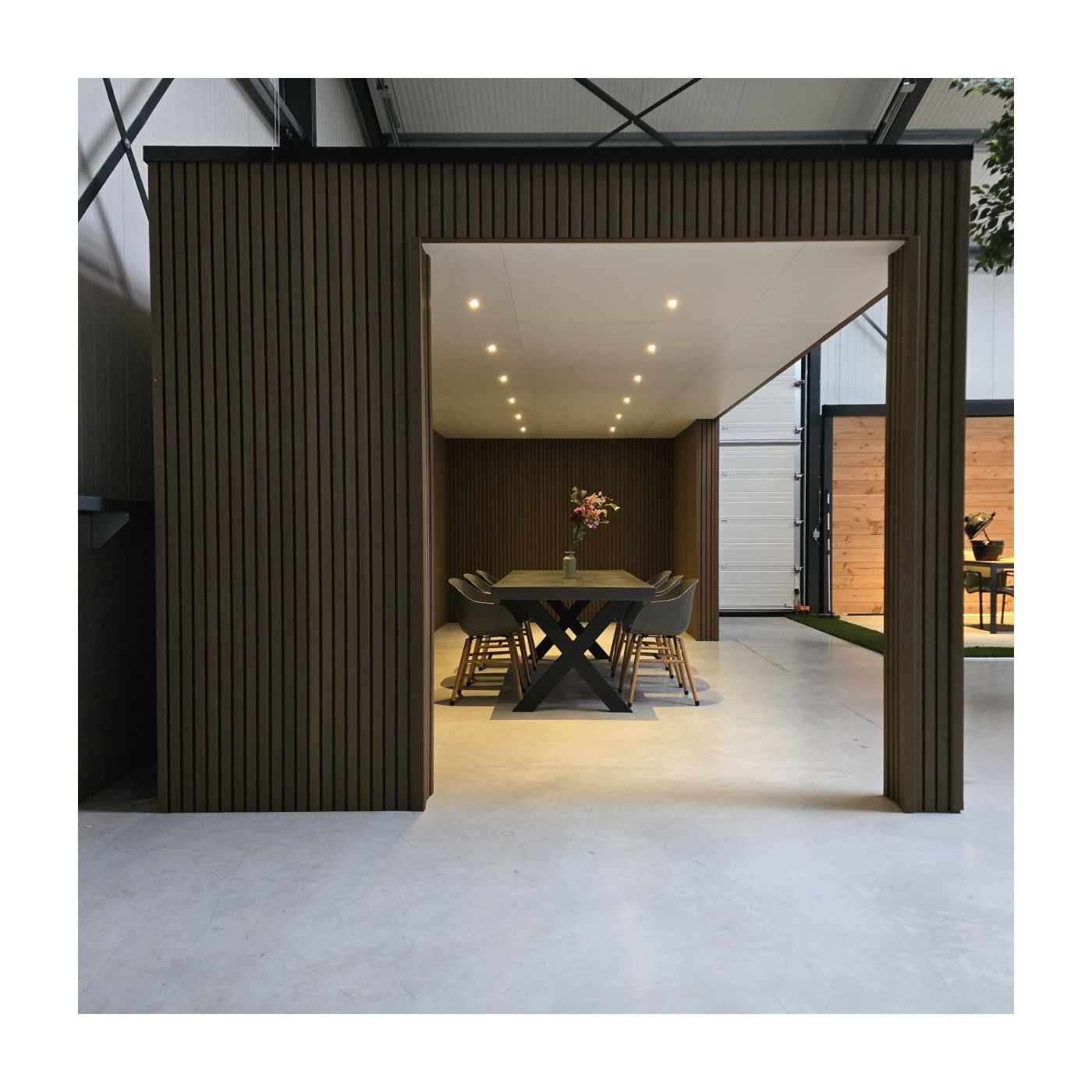 Overkapping Composiet Rhombus Teak 700cm x 330cm (500-200)
