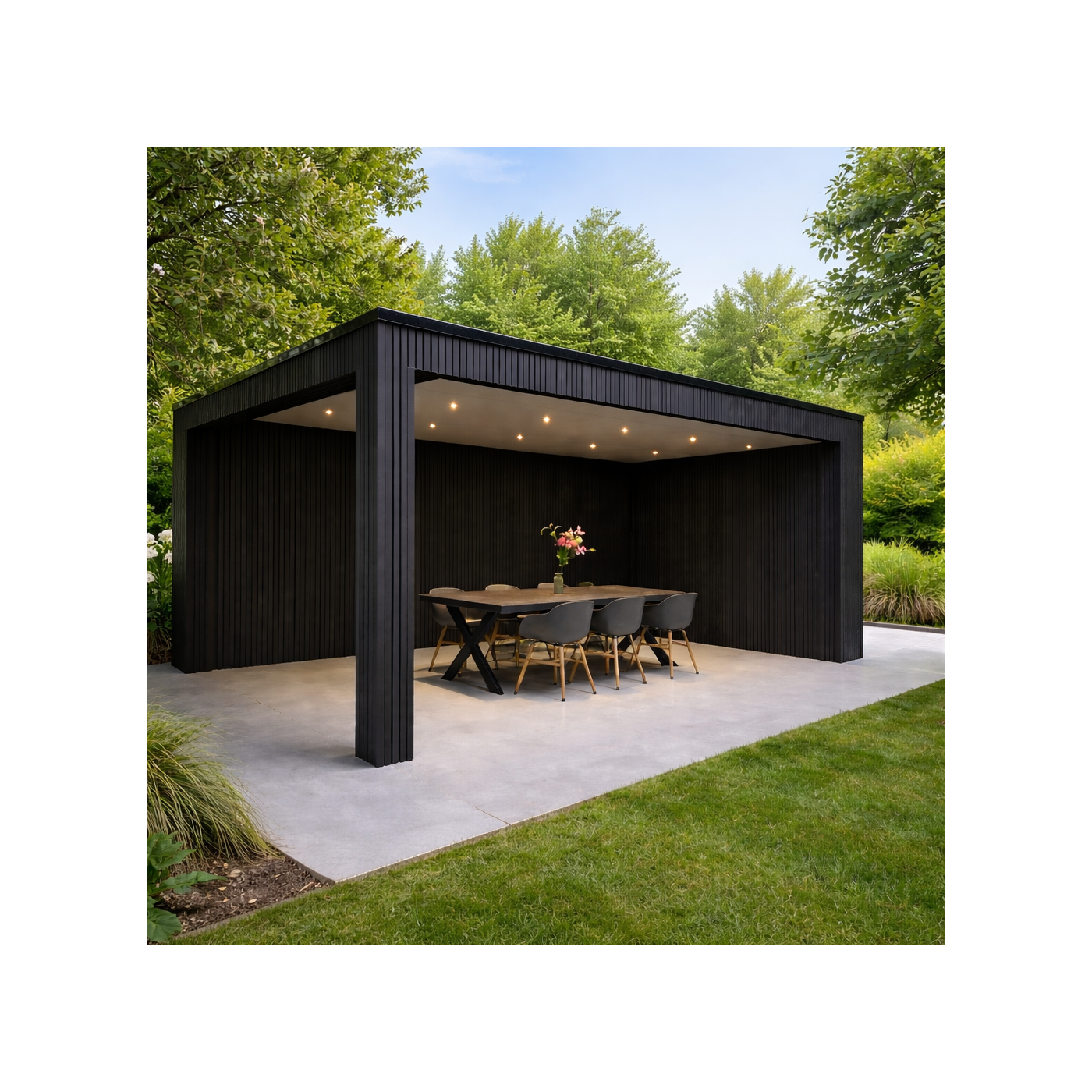 Overkapping Composiet Rhombus Nordic Black 700cm x 330cm (500-200)